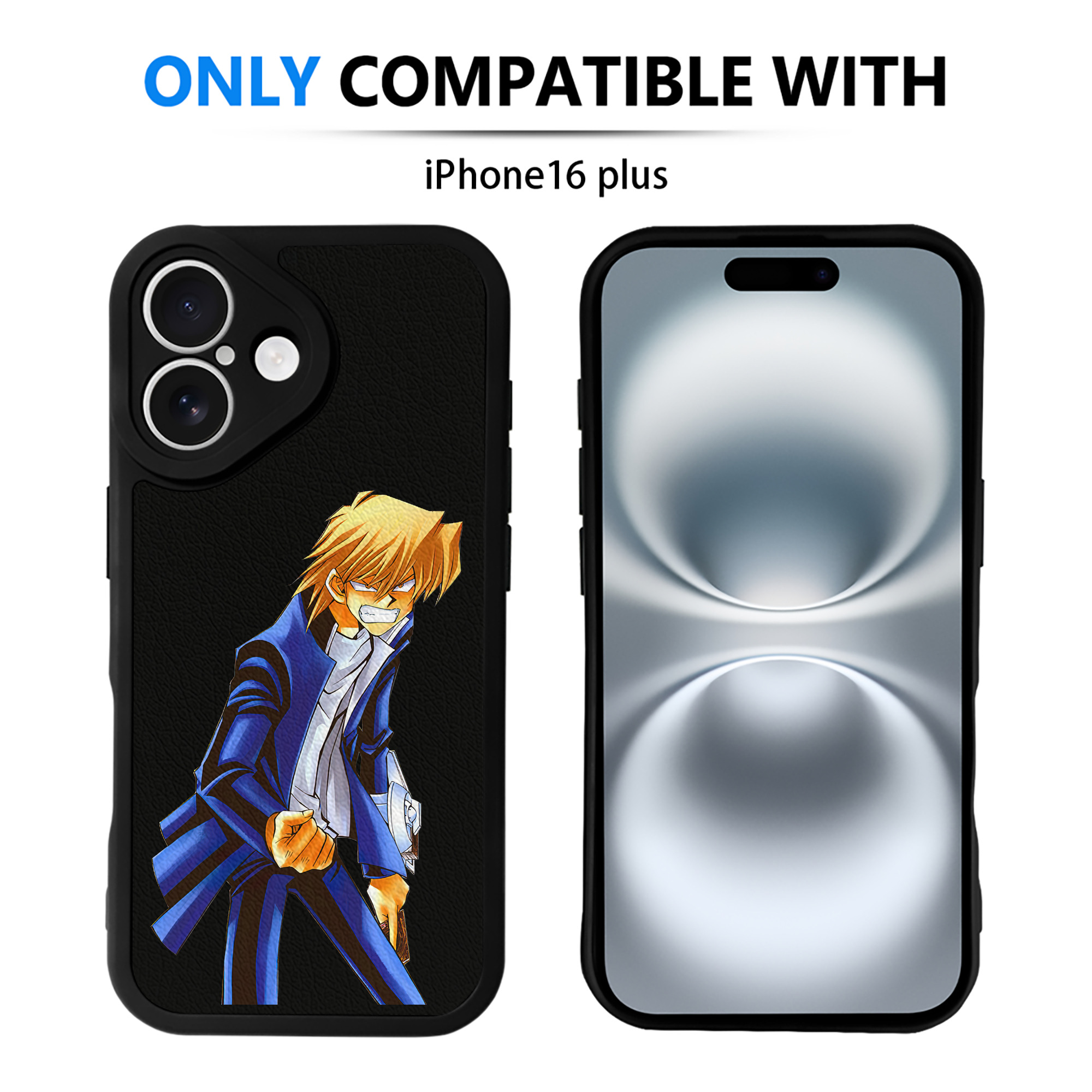 遊☆戯☆王 Yu-Gi-Oh! 【iPhone 16シリーズ対応】シリコンスマホケース（レザー調） 材質：シリコン
